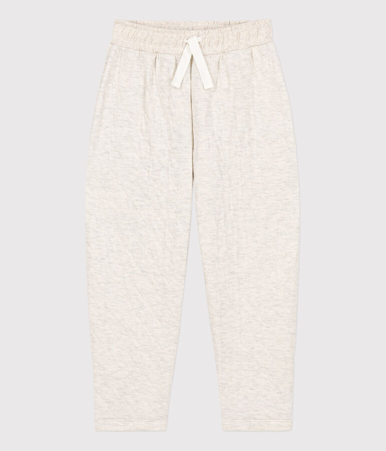 Pantal&oacute;n de t&uacute;bico acolchado de ni&ntilde;a / ni&ntilde;o beige
