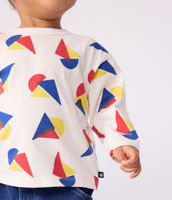 Camiseta de algodón de manga larga con estampado de barcos para bebé MILK/ MULTICO