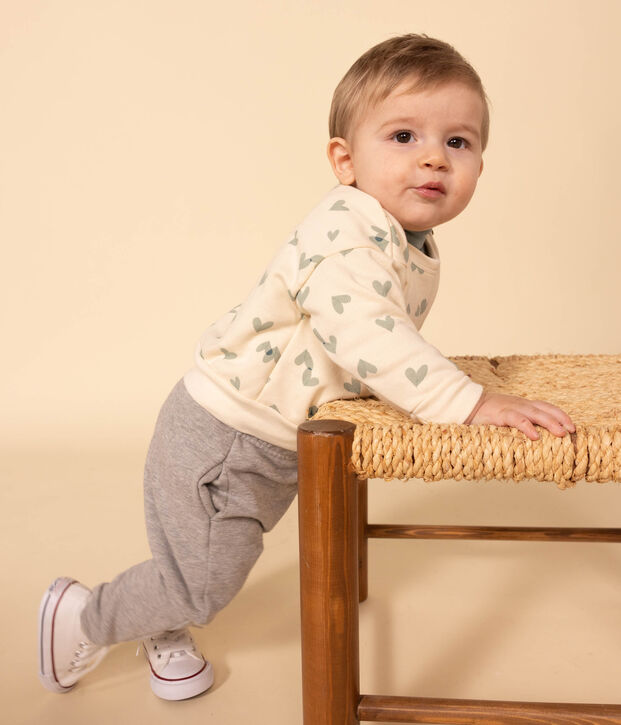 Pantal&oacute;n de mulet&oacute;n de beb&eacute; gris