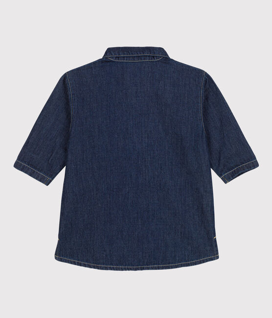 Vestido de tejido denim ligero de manga larga para bebé azul DENIM