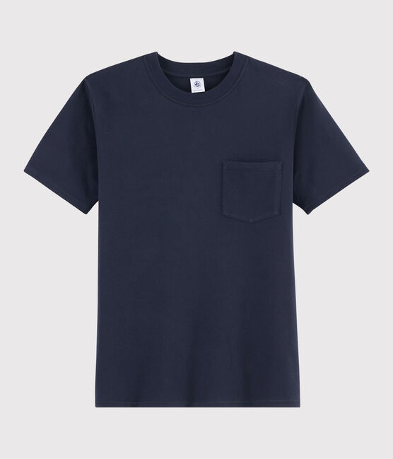 Camiseta de algodón unisex azul SMOKING