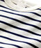Camiseta de manga corta a rayas de algodón para bebé beige MONTELIMAR/azul SMOKING