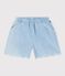Shorts infantiles de algod&oacute;n liso azul BLEU CLAIR