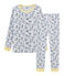 Pijama de corte muy ajustado de punto para niño gris POUSSIERE/blanco MULTICO