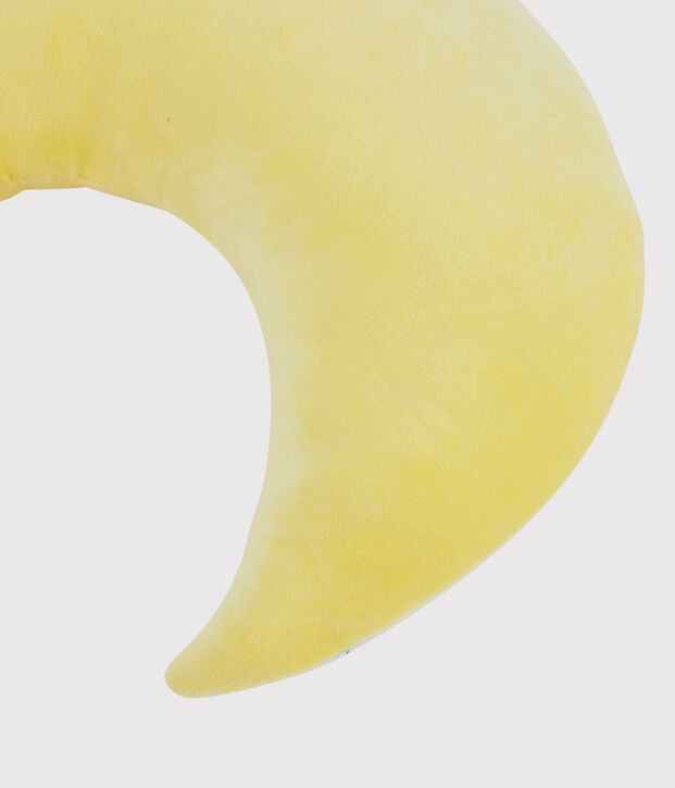 Coj&iacute;n de luna de terciopelo amarillo