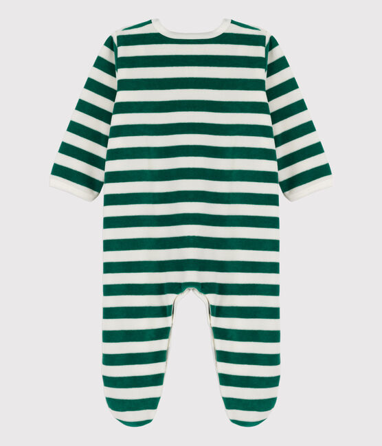 Pelele de terciopelo de bebé EVERGREEN/ MARSHMALLOW