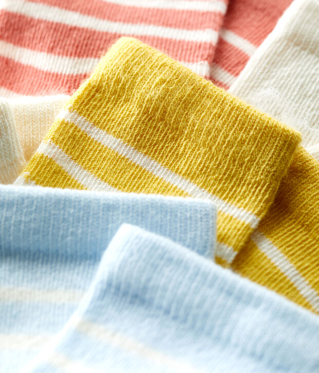 Juego de 5 pares de calcetines para beb&eacute; multicolor