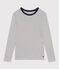Camiseta Iconique de manga larga de punto a rayas para mujer blanco MARSHMALLOW/azul SMOKING