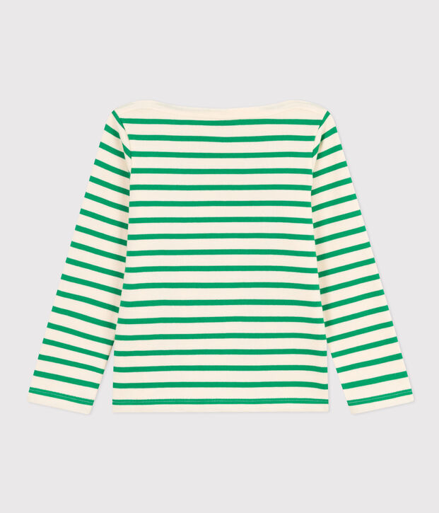 Marinera de algod&oacute;n grueso para ni&ntilde;o/ni&ntilde;a crudo/verde