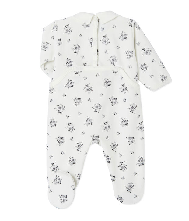 Pijama estampado para beb&eacute; ni&ntilde;a blanco/multicolor