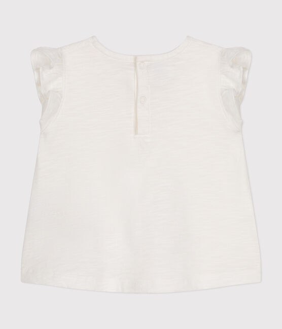Blusa sin mangas de algodón para bebé blanco MARSHMALLOW