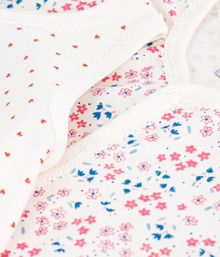 Juego de monos cortos de algod&oacute;n estampado para beb&eacute; multicolor