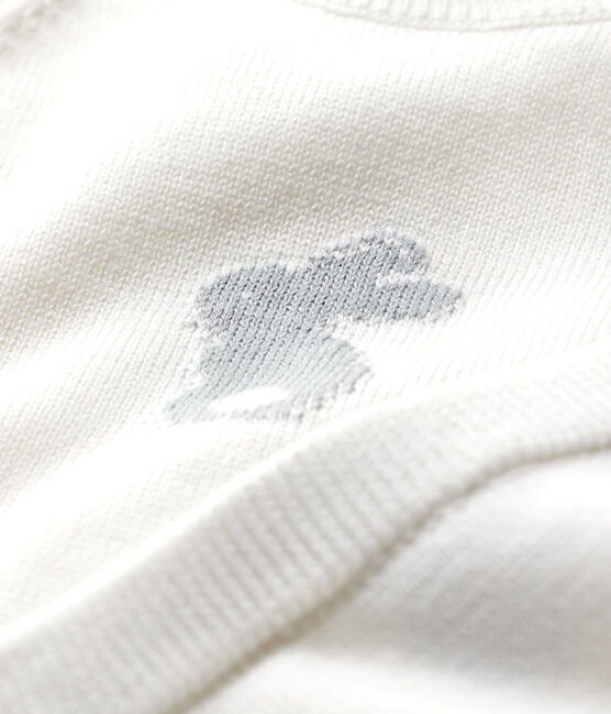 Conjunto de 2 prendas blancas de bebé en punto de algodón ecológico blanco MARSHMALLOW