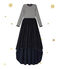 Vestido manga larga efecto 2 en 1 Petit bateau x Marie-Agnès Gillot azul SMOKING/beige COQUILLE