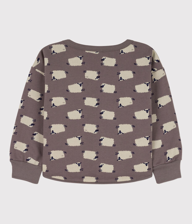 Sudadera estampada de mulet&oacute;n de ni&ntilde;a / ni&ntilde;o gris/multicolor