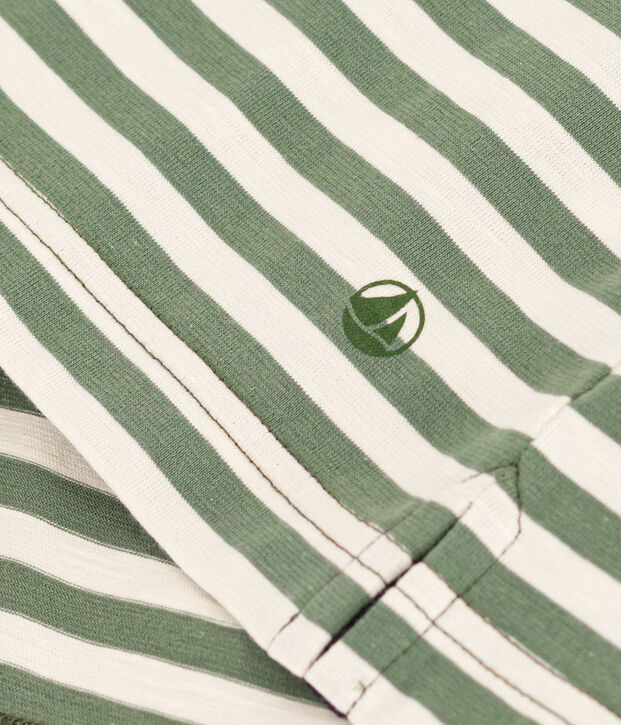 Camiseta la Boxy de algod&oacute;n de mujer verde/crudo