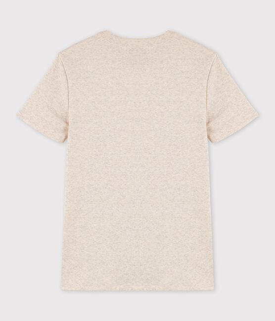 Camiseta para mujer de cuello redondo serigrafiada en algodón  beige MONTELIMAR CHINE