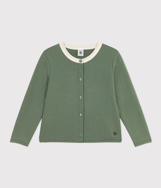 Cárdigan de algodón para niña verde CROCO
