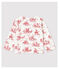 Rebeca de felpa estampada de bebé niña blanco MARSHMALLOW/rojo TERKUIT