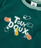Camiseta de algodón de bebé. verde PINEDE