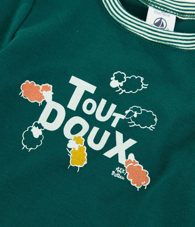 Camiseta de algod&oacute;n de beb&eacute;. verde