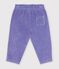 Pantal&oacute;n de terciopelo liso para beb&eacute; violeta