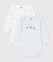 Lot de 2 bodies manches longues en coton. multicolor