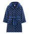 Bata de casa infantil de polar azul MEDIEVAL/blanco MARSHMALLOW