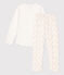 Pijama de algodón para niña blanco MARSHMALLOW/blanco MULTICO