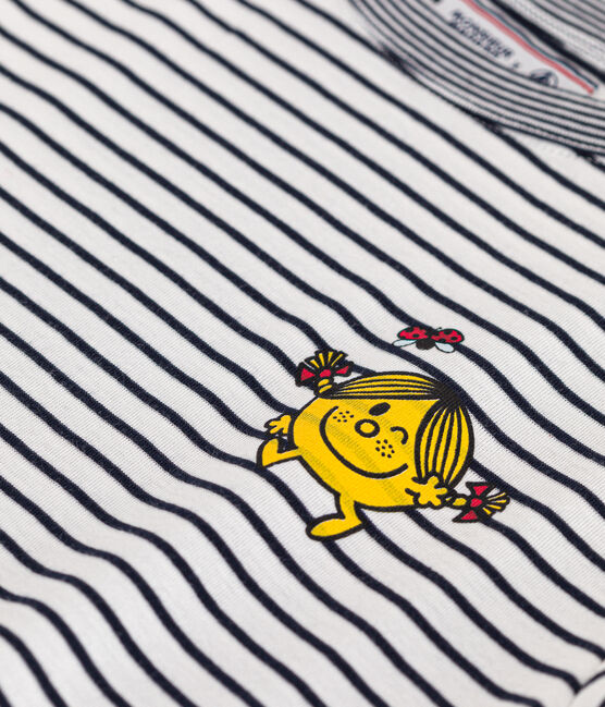 Camiseta L'Iconique Monsieur Madame de algodón de mujer blanco MARSHMALLOW/azul SMOKING