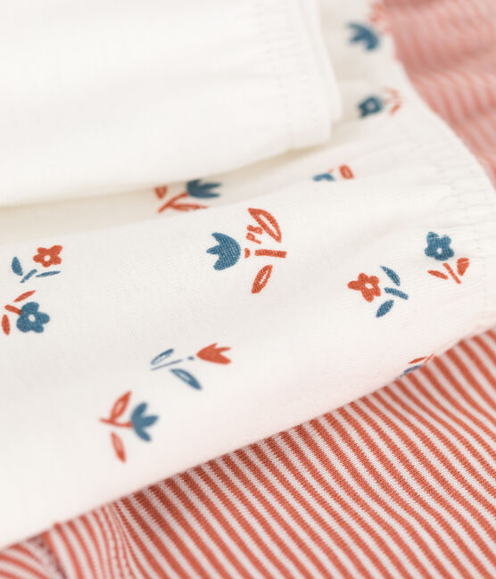 Juego de 3 culottes de algodón con flores para niña variante 1