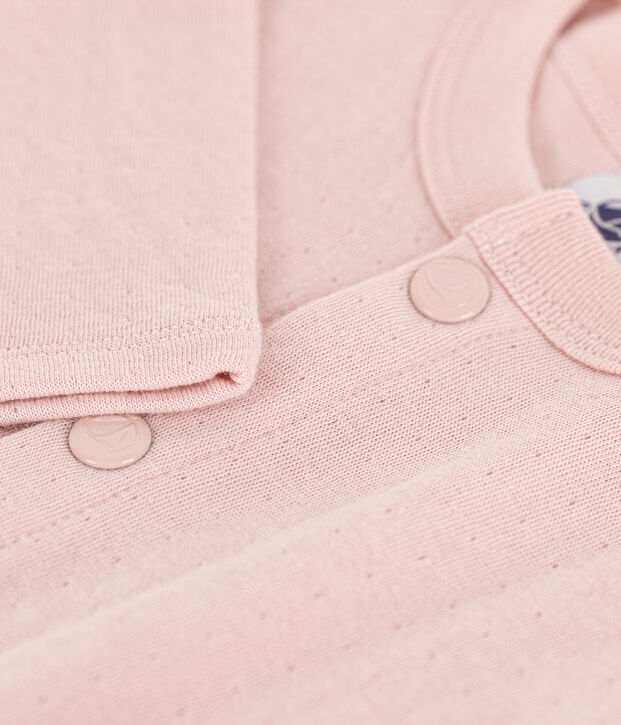 C&aacute;rdigan liso de t&uacute;bico para beb&eacute; rosa