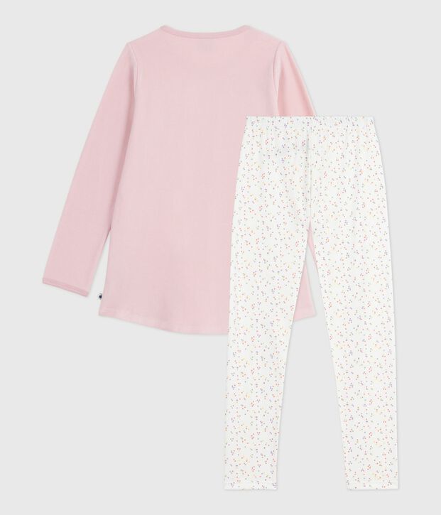 Camis&oacute;n y leggings infantiles de terciopelo rosa/multicolor