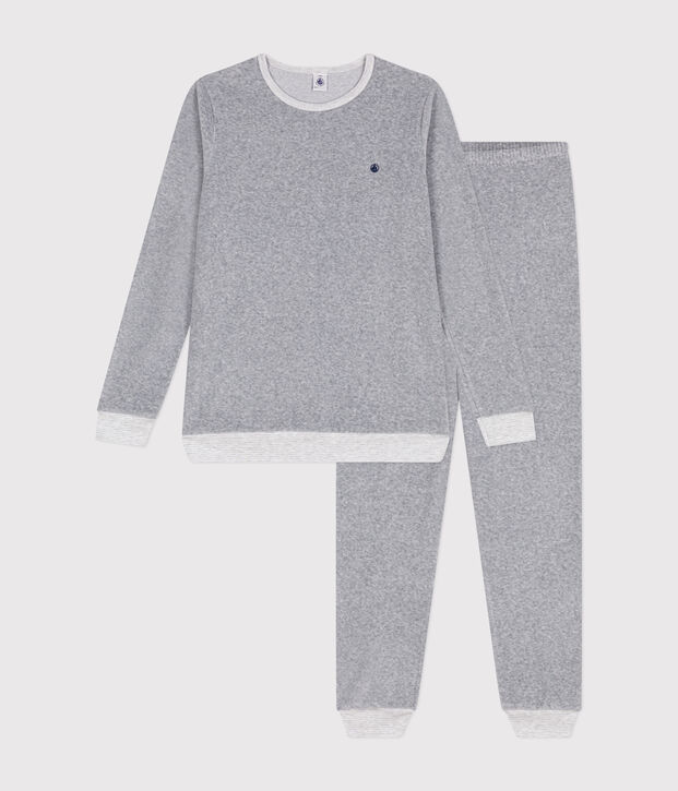Pijama de terciopelo liso para adolescente CALCE = FUMEE CHINE