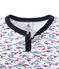 Pijama con cuello tunecino para niño azul SMOKING/blanco ECUME/ MULTICO