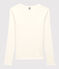 Camiseta ICONICA de punto «cocotte» de algodón para mujer blanco ECUME