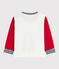 Camiseta «color block» para bebé niño blanco MARSHMALLOW/rojo TERKUIT