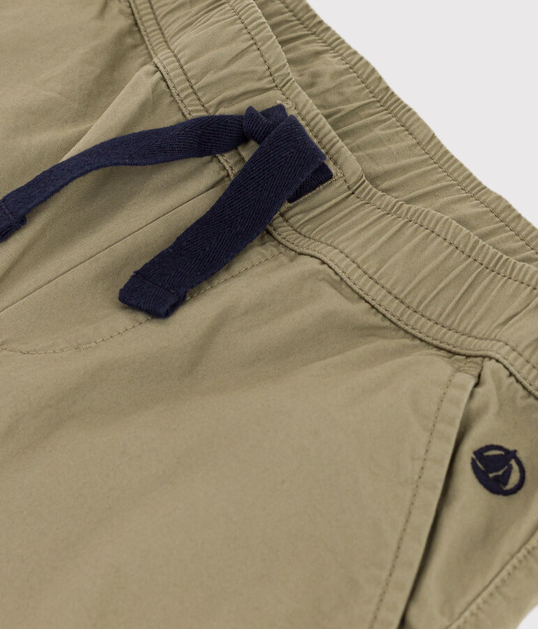 Pantal&oacute;n de corte normal de sarga de algod&oacute;n de ni&ntilde;o verde