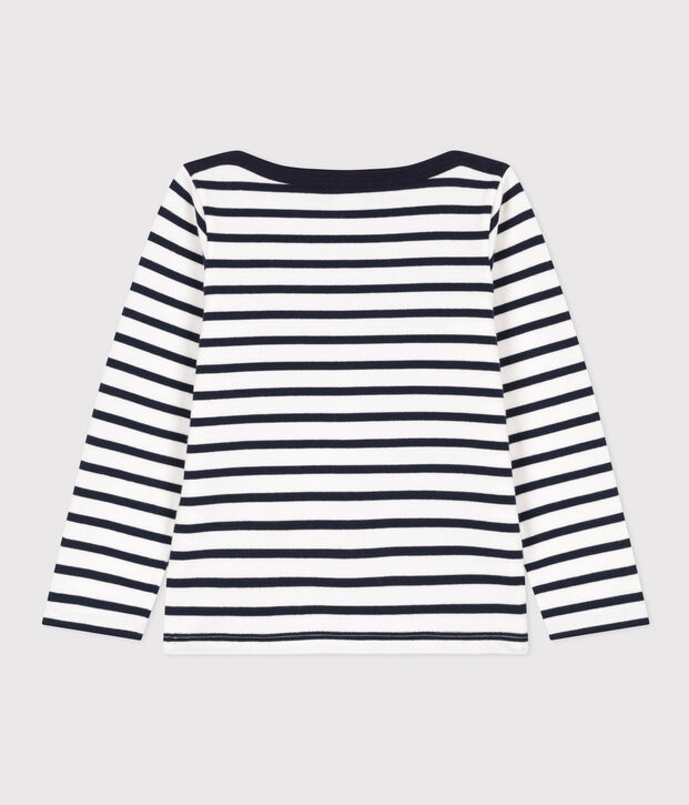 Marinera de algod&oacute;n org&aacute;nico para ni&ntilde;o/ni&ntilde;a blanco/azul