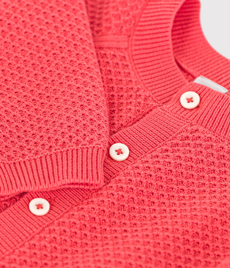 C&aacute;rdigan de punto tricotado de algod&oacute;n para beb&eacute; naranja JUPITER