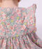 Vestido de algod&oacute;n de manga corta y pololo con estampado de flores para beb&eacute; azul/multicolor