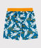 Short de baño reciclado de niño azul MYKONOS/crudo MULTICO