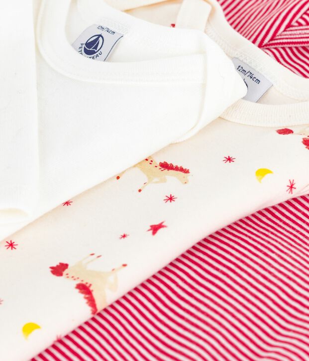 Juego de bodies de algod&oacute;n de manga larga con estampado para beb&eacute; multicolor