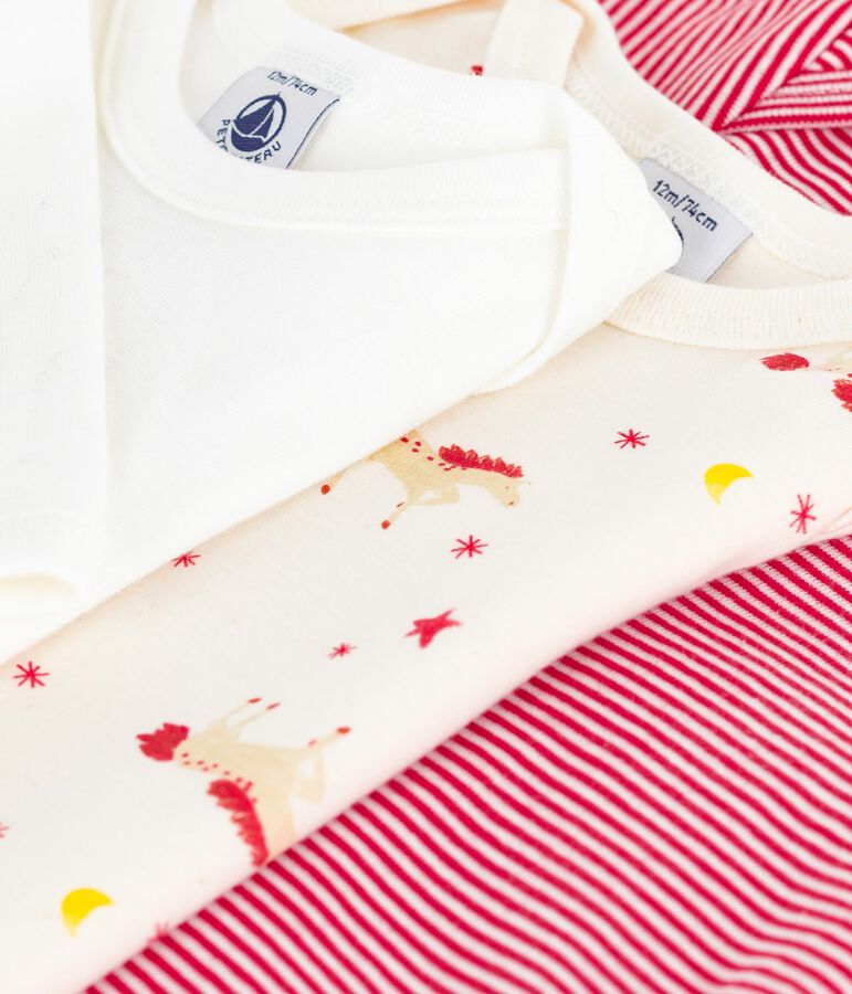 Juego de bodies de algod&oacute;n de manga larga con estampado para beb&eacute; multicolor