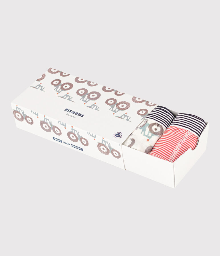 Juego de 5 b&oacute;xers de algod&oacute;n tractor para ni&ntilde;o multicolor