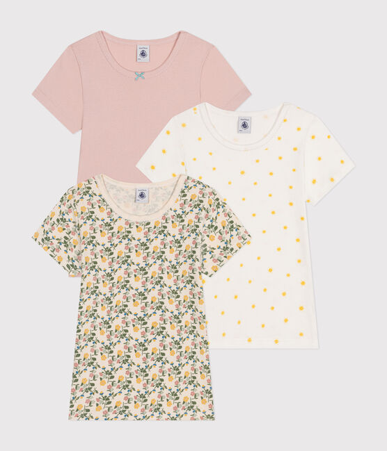 Juego de 3 camisetas infantiles de algodón de manga corta variante 1