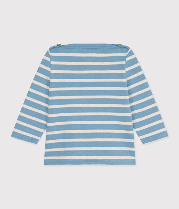 Marinera de punto grueso para beb&eacute; azul/beige