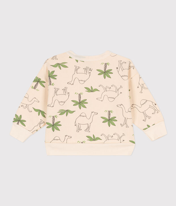 Sudadera de mulet&oacute;n estampado para beb&eacute; crudo/multicolor