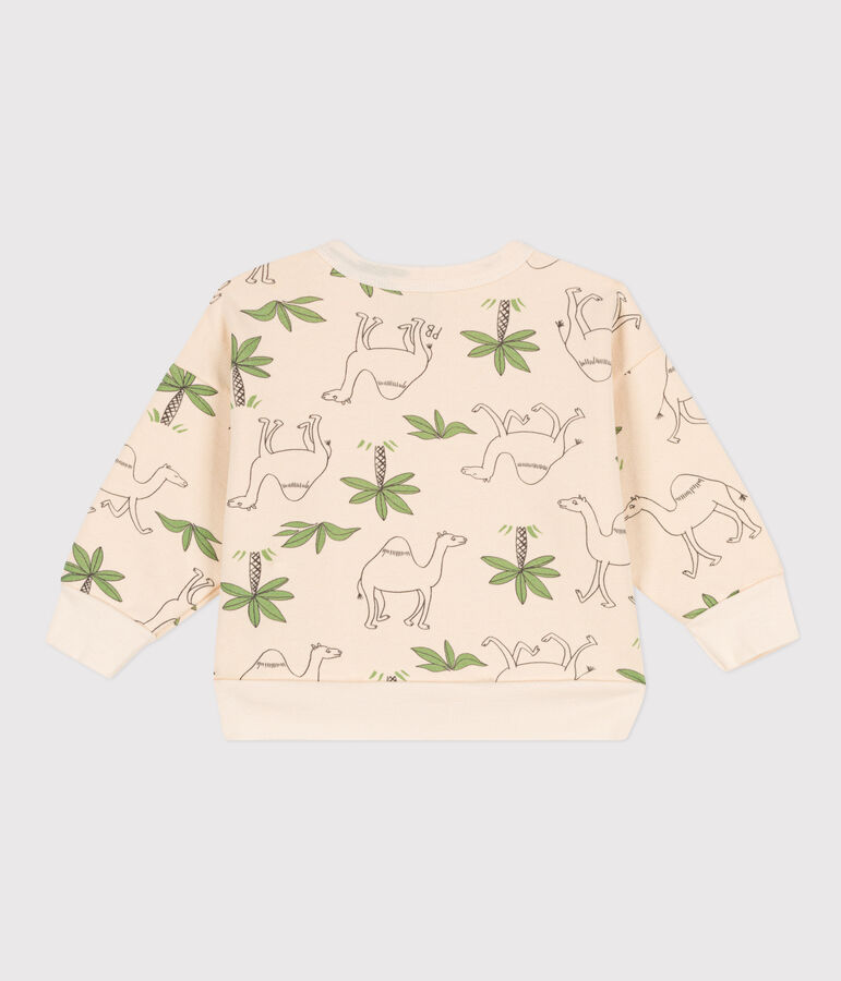 Sudadera de mulet&oacute;n estampado para beb&eacute; crudo/multicolor