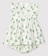 Vestido con braguita «bloomer» y estampado de flores de gasa de algodón ecológico para bebé